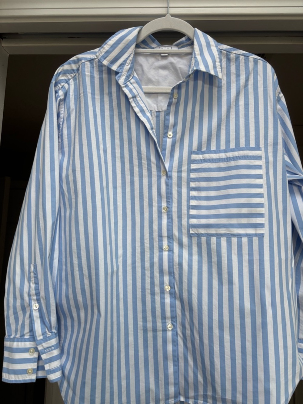 AYR Deep End Light Blue and White Striped Shirt
